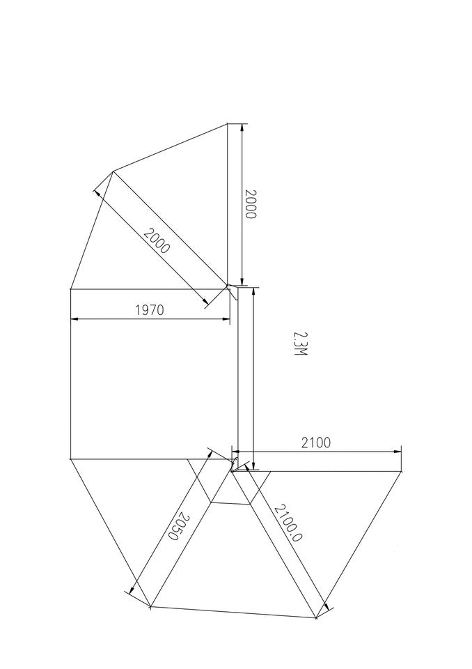 Platinum 2.3m 270 Semi Automatic Opening FREESTANDING Awning