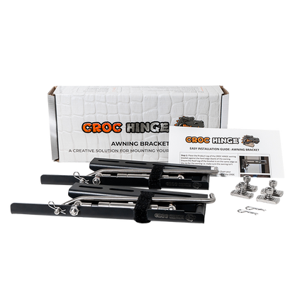 Croc Hinge Awning Brackets X 3 - Black